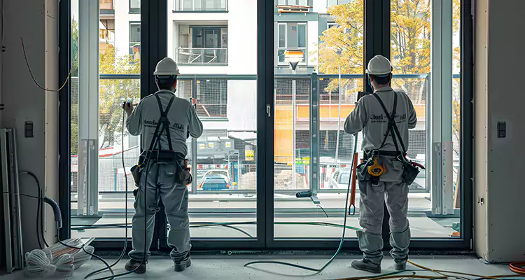 Patio Door Glass Replacement with Built-In Blinds in Wekiwa Springs, FL